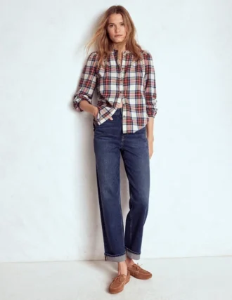 Mid Rise Straight Leg Jeans Dark Vintage