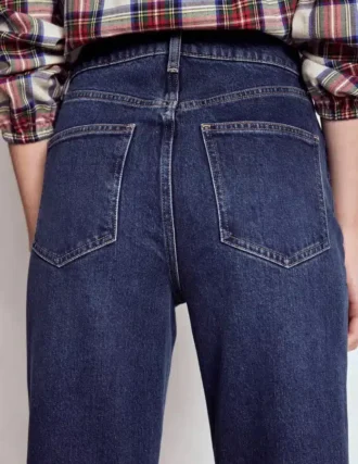 Mid Rise Straight Leg Jeans Dark Vintage