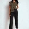 Mid Rise Straight Leg Jeans Washed Black Mid Rise Straight Leg Jeans Washed Black