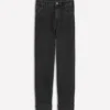 Mid Rise Straight Leg Jeans Washed Black Mid Rise Straight Leg Jeans Washed Black