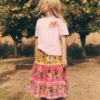 Midi Tiered Skirt Multi Tropical Animals Midi Tiered Skirt Multi Tropical Animals