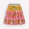 Midi Tiered Skirt Multi Tropical Animals Midi Tiered Skirt Multi Tropical Animals