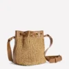 Mini Straw Bucket Bag Natural Raffia