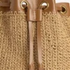 Mini Straw Bucket Bag Natural Raffia