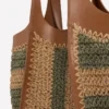 Mini Straw Tote Khaki/Natural Stripe Mini Straw Tote Khaki/Natural Stripe