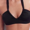 Minori Halter Tie Bikini Top Black