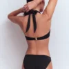 Minori Halter Tie Bikini Top Black