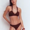 Minori Halter Tie Bikini Top Cinnamon