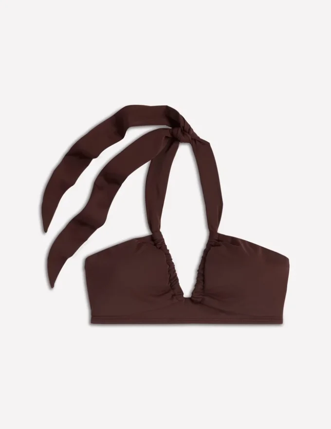 Minori Halter Tie Bikini Top Cinnamon