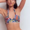 Minori Halter Tie Bikini Top Multi, Enchanted Paisley