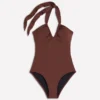 Minori Halter Tie Swimsuit Cinnamon