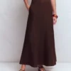 Miriam Linen Maxi Skirt Bitter Chocolate Miriam Linen Maxi Skirt Bitter Chocolate