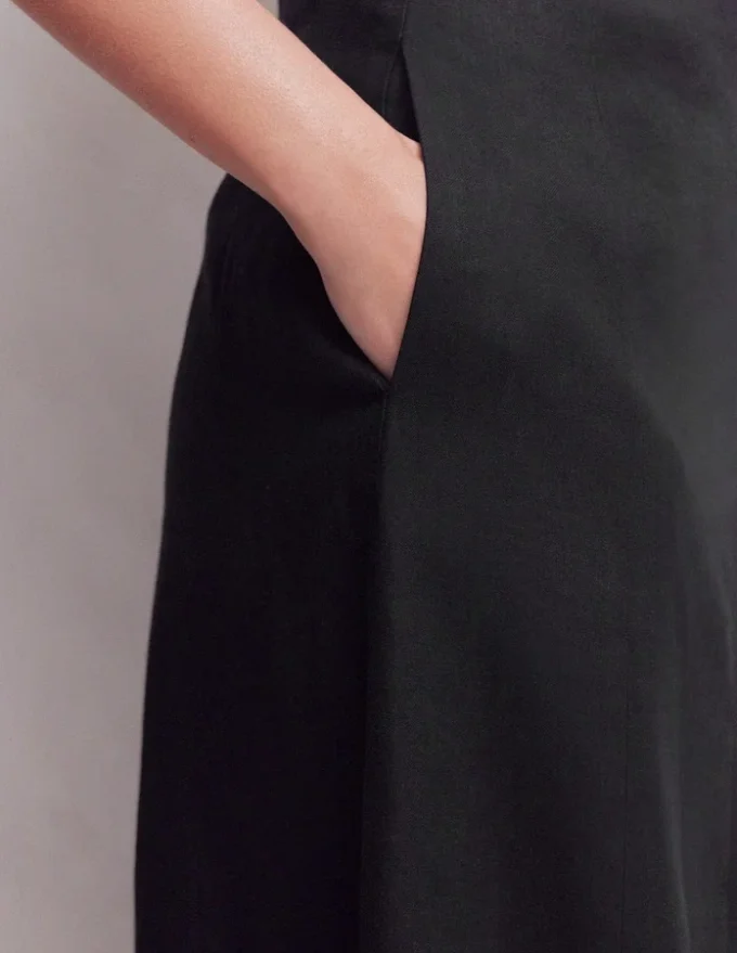Miriam Linen Maxi Skirt Black Miriam Linen Maxi Skirt Black