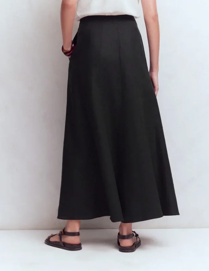 Miriam Linen Maxi Skirt Black Miriam Linen Maxi Skirt Black