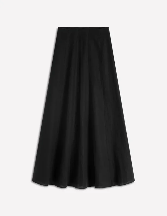 Miriam Linen Maxi Skirt Black Miriam Linen Maxi Skirt Black