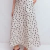 Miriam Linen Maxi Skirt Ivory, Painted Dot Miriam Linen Maxi Skirt Ivory, Painted Dot
