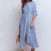 Mollie Linen Shirt Dress Chambray Mollie Linen Shirt Dress Chambray