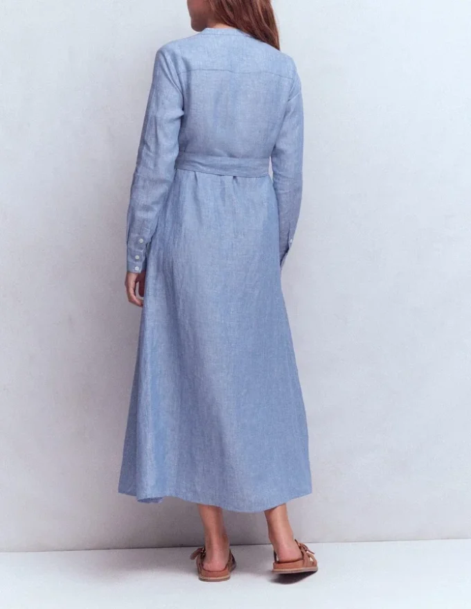 Mollie Linen Shirt Dress Chambray Mollie Linen Shirt Dress Chambray