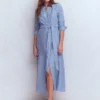 Mollie Linen Shirt Dress Chambray Mollie Linen Shirt Dress Chambray