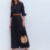 Mollie Linen Shirt Dress Navy Mollie Linen Shirt Dress Navy