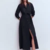 Mollie Linen Shirt Dress Navy Mollie Linen Shirt Dress Navy