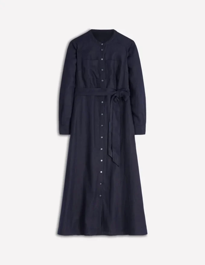 Mollie Linen Shirt Dress Navy Mollie Linen Shirt Dress Navy