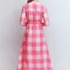 Mollie Linen Shirt Dress Pink Punch Gingham Mollie Linen Shirt Dress Pink Punch Gingham