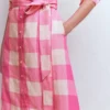 Mollie Linen Shirt Dress Pink Punch Gingham Mollie Linen Shirt Dress Pink Punch Gingham