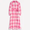 Mollie Linen Shirt Dress Pink Punch Gingham Mollie Linen Shirt Dress Pink Punch Gingham