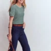 Monica Knitted T-Shirt Blue Monica Knitted T-Shirt Blue