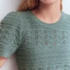 Monica Knitted T-Shirt Blue Monica Knitted T-Shirt Blue