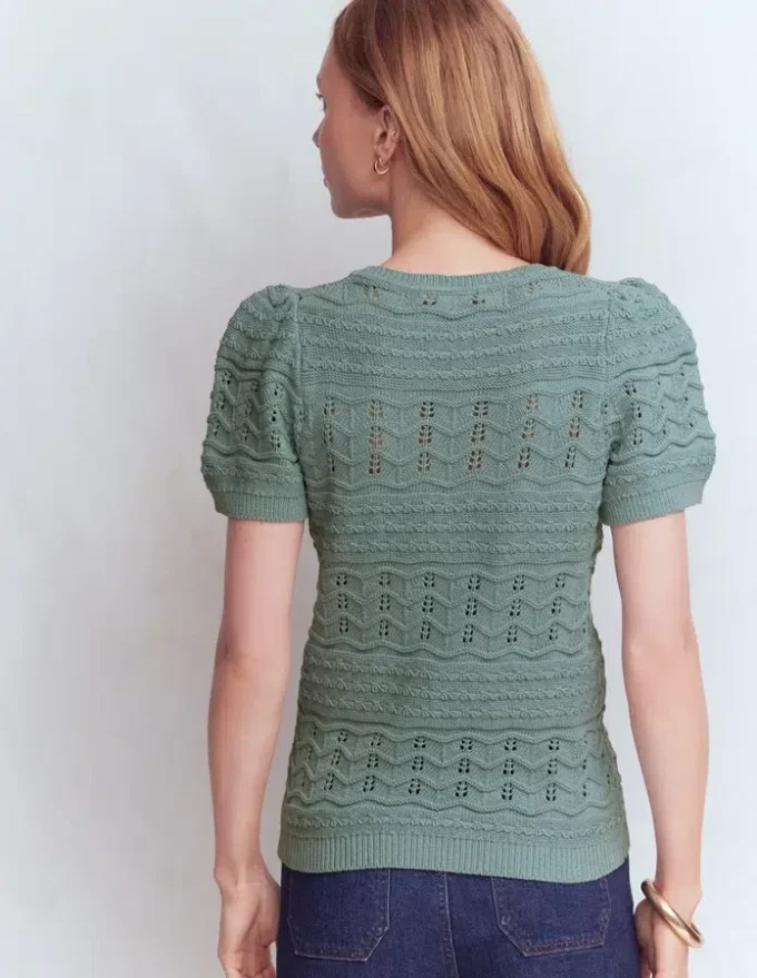 Monica Knitted T-Shirt Blue Monica Knitted T-Shirt Blue