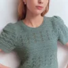Monica Knitted T-Shirt Blue Monica Knitted T-Shirt Blue
