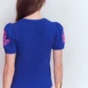 Monica Knitted T-Shirt Blue Embroidery Monica Knitted T-Shirt Blue Embroidery