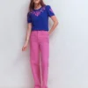 Monica Knitted T-Shirt Blue Embroidery Monica Knitted T-Shirt Blue Embroidery