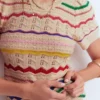 Monica Knitted T-Shirt Multi Stripe Monica Knitted T-Shirt Multi Stripe