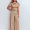 Monica Knitted T-Shirt Multi Stripe Monica Knitted T-Shirt Multi Stripe
