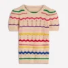 Monica Knitted T-Shirt Multi Stripe Monica Knitted T-Shirt Multi Stripe