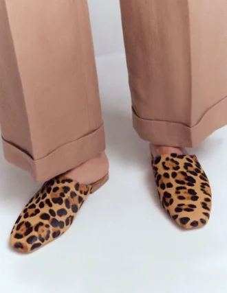 Mule Slipper Loafer Classic Leopard