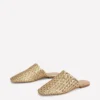 Mule Slipper Loafer Gold Weave Mule Slipper Loafer Gold Weave