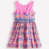Multi Strap Flare Dress Meadowsweet Pink Garden Floral Multi Strap Flare Dress Meadowsweet Pink Garden Floral
