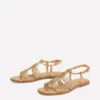 Multi Strap Knot Sandal Gold Multi Strap Knot Sandal Gold