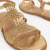Multi Strap Knot Sandal Gold Multi Strap Knot Sandal Gold
