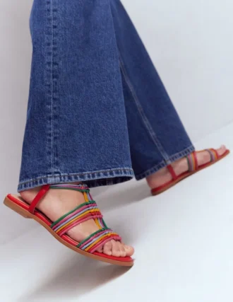 Multi Strap Knot Sandal Multi