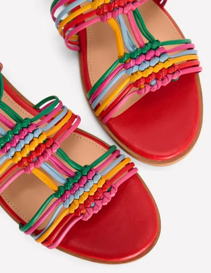 Multi Strap Knot Sandal Multi Multi Strap Knot Sandal Multi