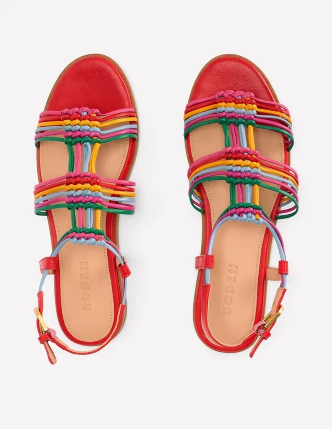 Multi Strap Knot Sandal Multi Multi Strap Knot Sandal Multi