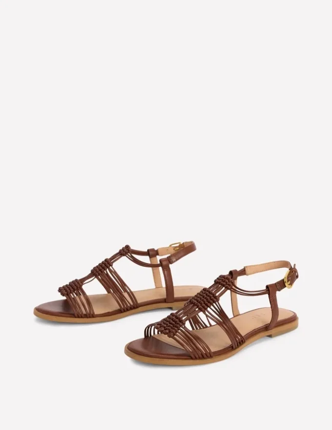 Multi Strap Knot Sandal Tan