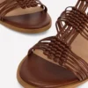 Multi Strap Knot Sandal Tan