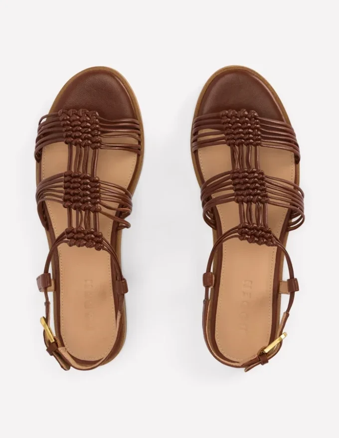 Multi Strap Knot Sandal Tan