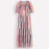 Multi Tiered Maxi Dress Multi Clipped Stripe